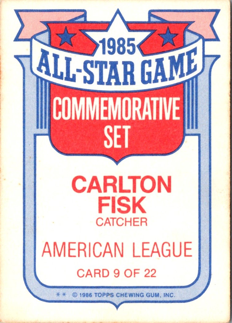 1986 Topps Carlton Fisk