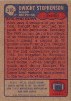 1985 Topps Dwight Stephenson #318