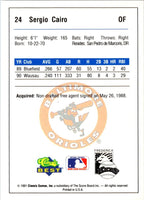 1991 Classic Best Frederick Keys Sergio Cairo #24
