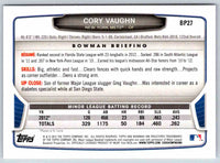 2013 Bowman Cory Vaughn #BP27