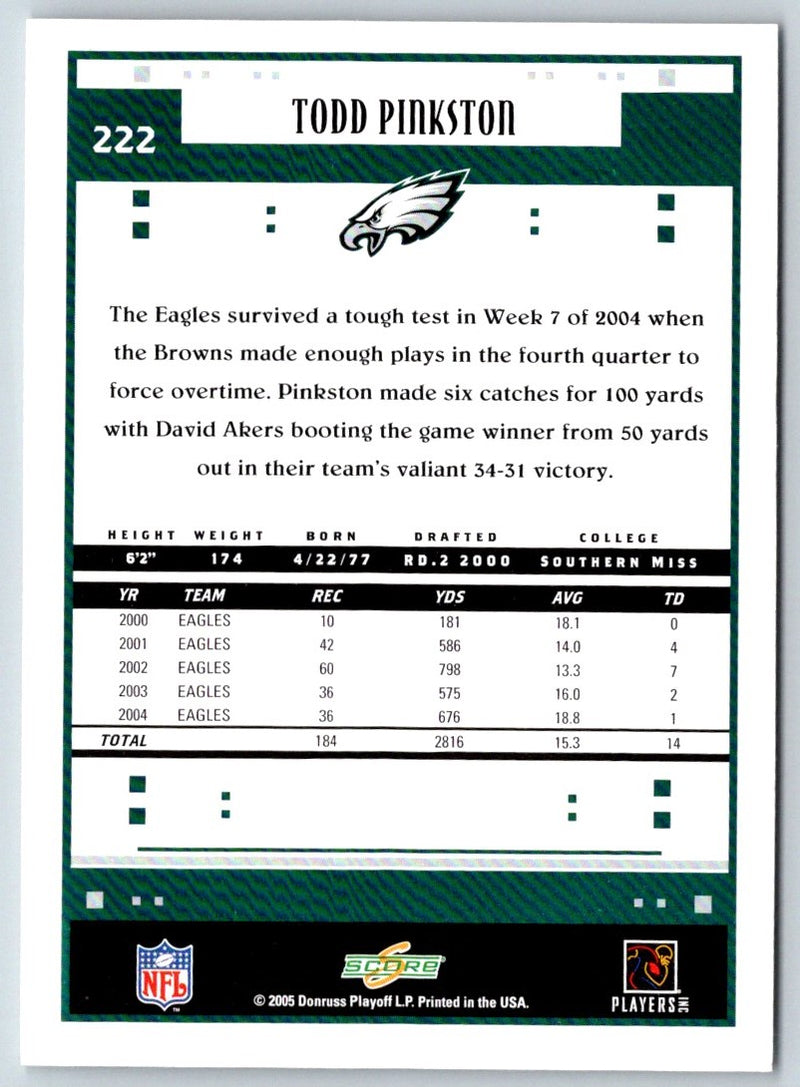 2005 Score Todd Pinkston