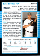 2005 Bowman Chrome Draft Picks & Prospects Eric Fowler