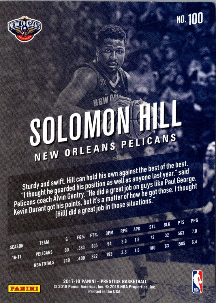 2017 Panini Prestige Solomon Hill