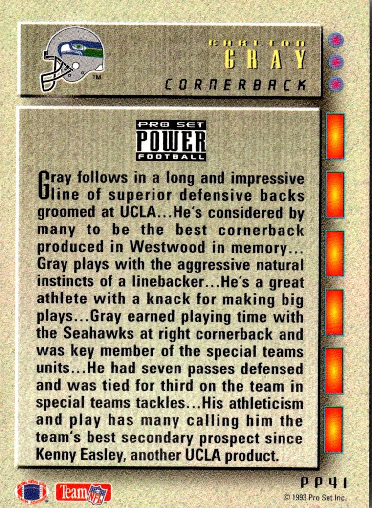 1993 Pro Set Power Update Prospects Gold Carlton Gray