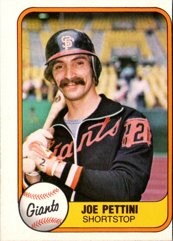 1981 Fleer Joe Pettini #453 Rookie