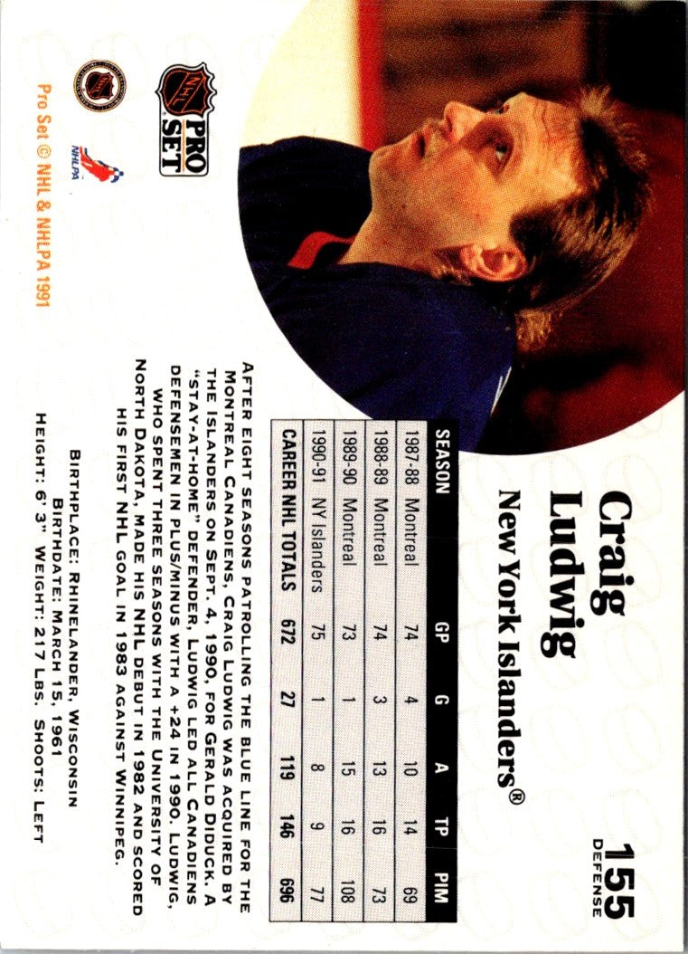1991 Pro Set Craig Ludwig