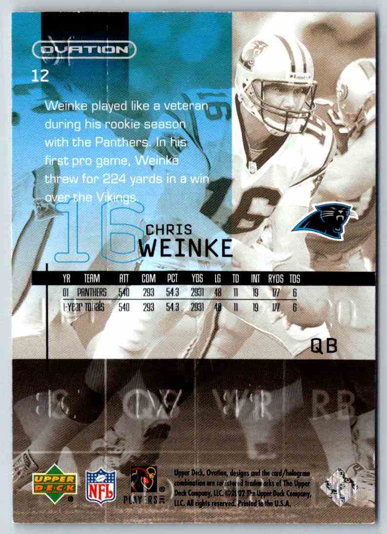 2000 Upper Deck Chris Weinke