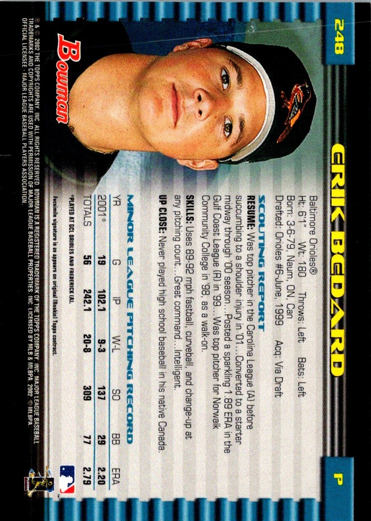 2002 Bowman Erik Bedard