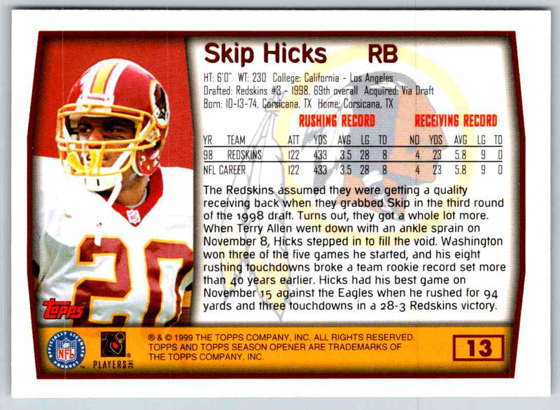 1999 Topps Skip Hicks