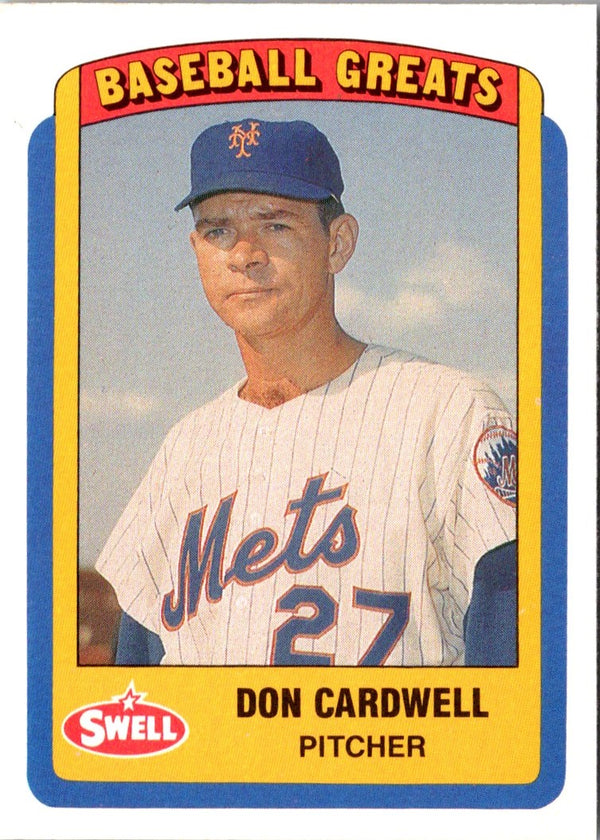 1990 Swell Baseball Greats Don Cardwell #72