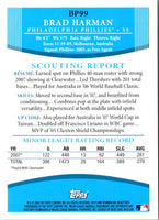 2008 Bowman Prospects Brad Harman #BP99