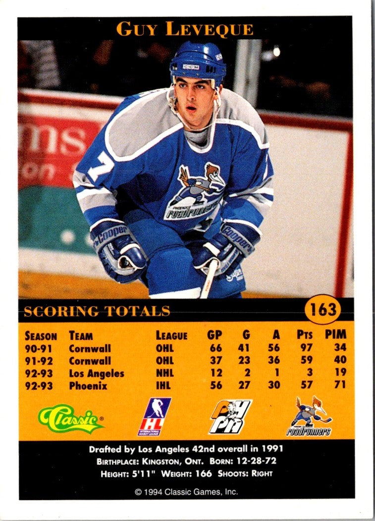 1994 Classic Pro Prospects Guy Leveque