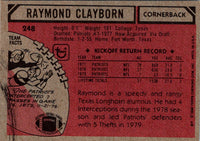 1980 Topps Raymond Clayborn #248 NM-MT