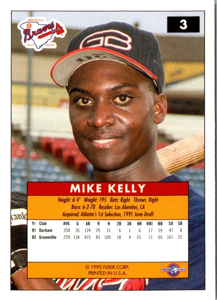 1992 Fleer Excel Mike Kelly