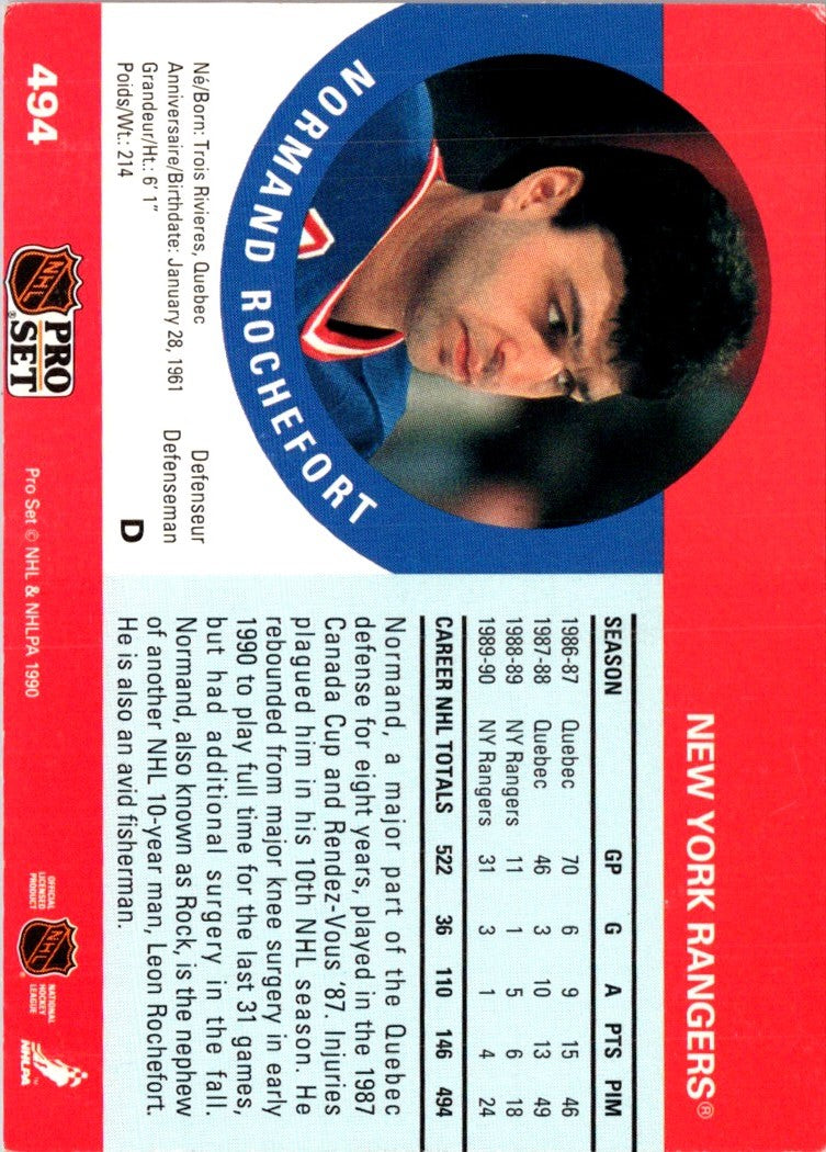 1990 Pro Set Normand Rochefort