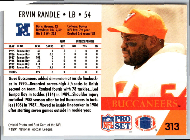 1991 Pro Set Ervin Randle