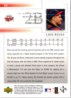 2002 Upper Deck Luis Rivas #613