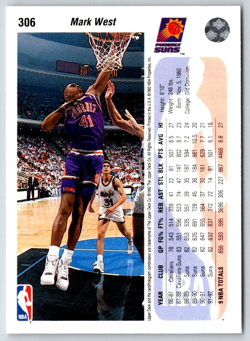 1992 Upper Deck Mark West