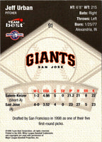 1999 Team Best Jeff Urban #91