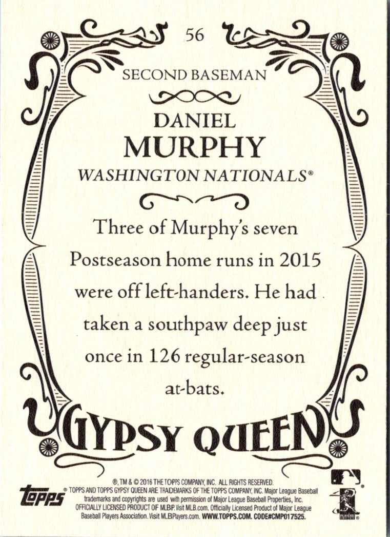 2016 Topps Gypsy Queen Daniel Murphy