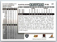 1998 Upper Deck Napoleon Kaufman #21