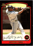 2003 Bowman Draft Picks & Prospects Antonio Perez