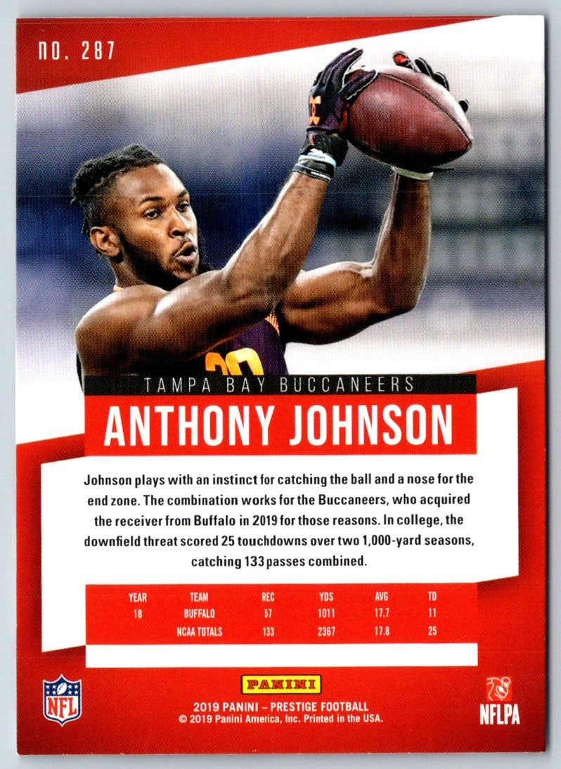 2019 Panini Prestige Rookie Xtra Points Signatures Anthony Johnson