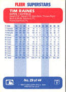 1988 Fleer SuperStars Tim Raines