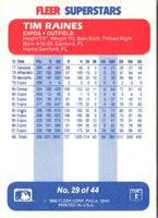 1988 Fleer SuperStars Tim Raines #29