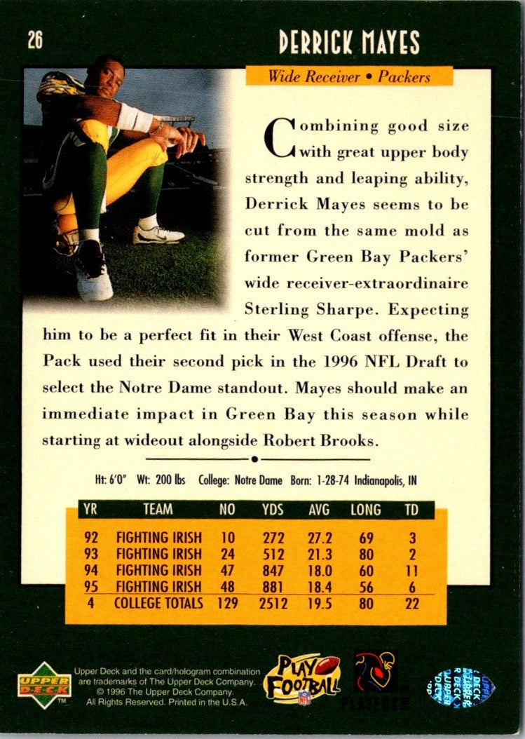 1996 Upper Deck Rookie Derrick Mayes