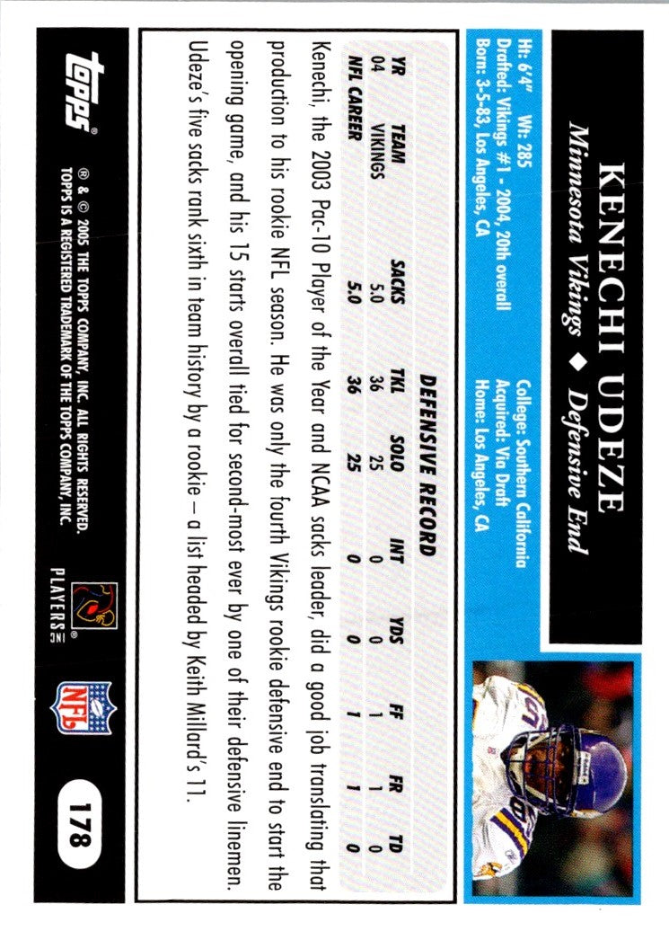 2005 Topps Kenechi Udeze
