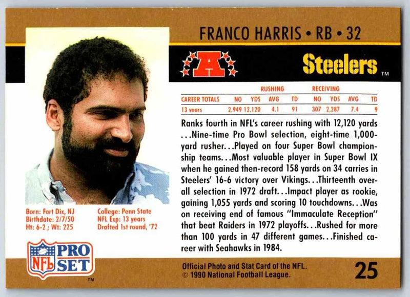 1990 Pro Set Franco Harris