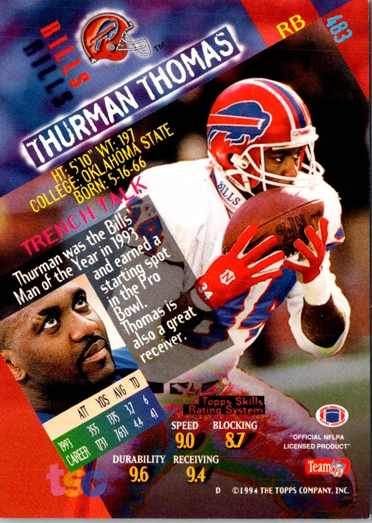 1994 Stadium Club Thurman Thomas