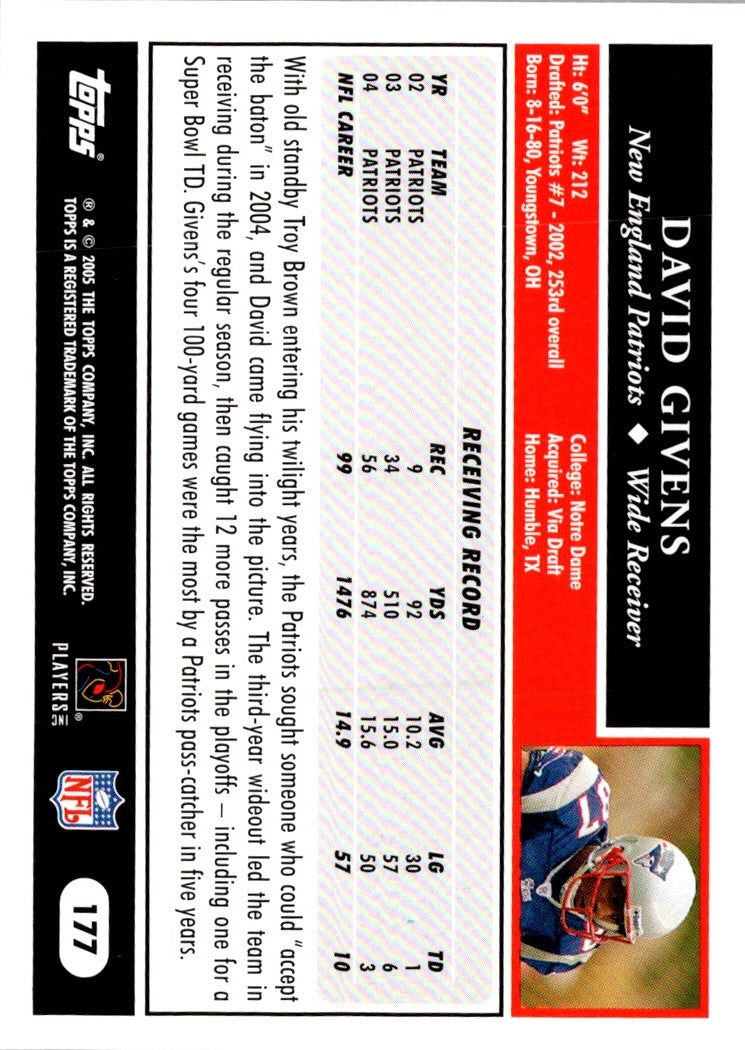 2005 Topps David Givens