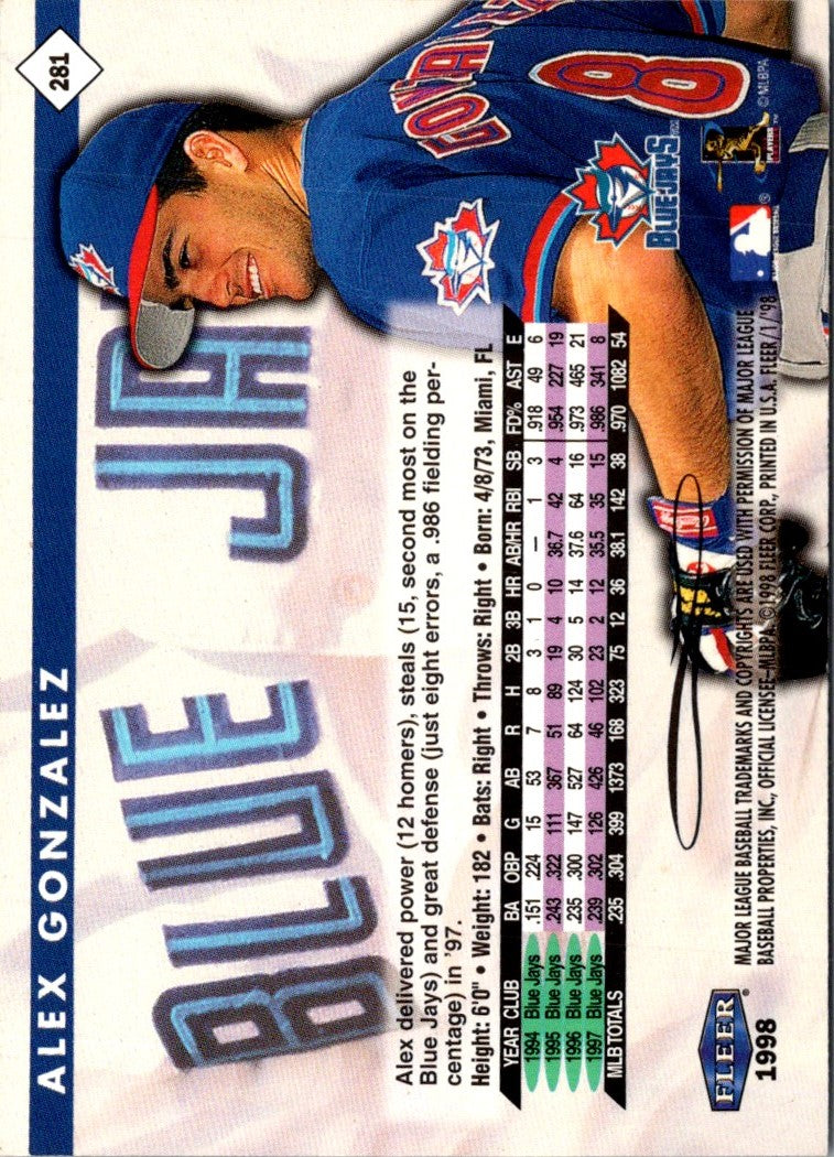 1998 Fleer Tradition Alex Gonzalez