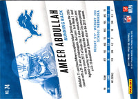 2017 Panini Prestige Ameer Abdullah #74