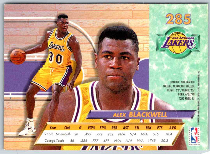 1992 Fleer Ultra Alex Blackwell