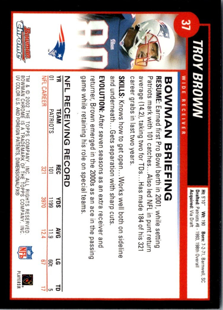 2002 Bowman Troy Brown