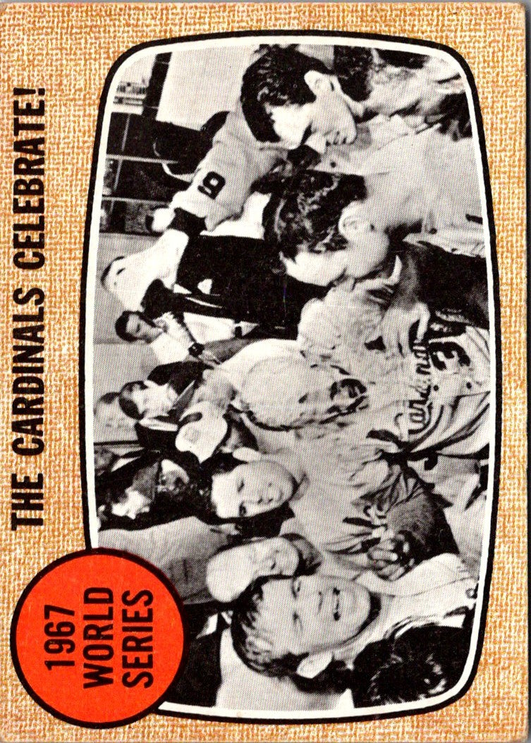 1968 Topps 1967 World Series Summary - The Cardinals Celebrate!