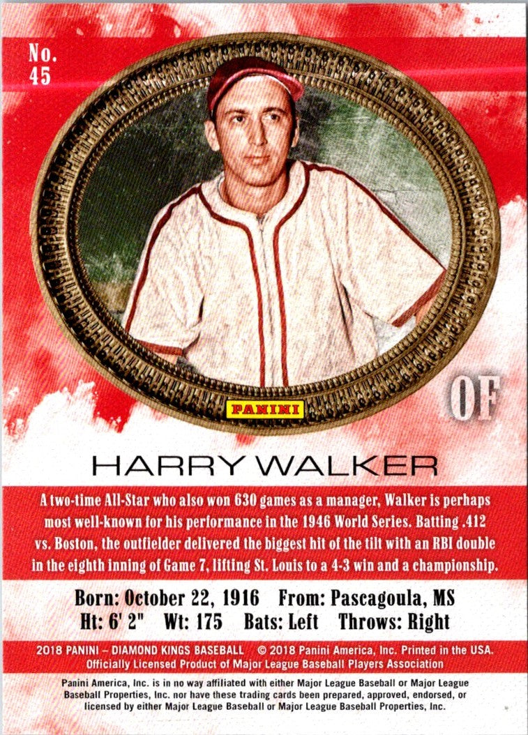2018 Panini Diamond Kings Harry Walker