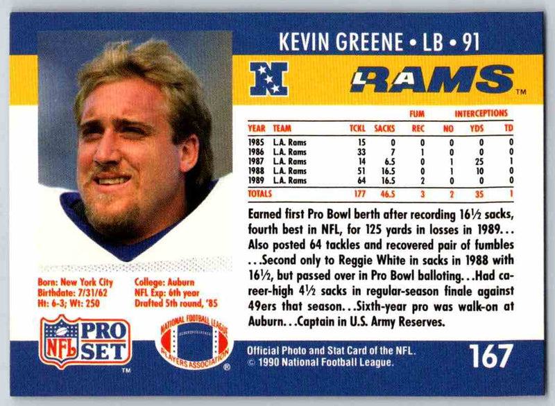 1990 Pro Set Kevin Greene