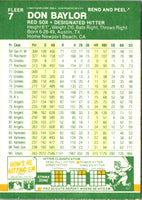 1987 Fleer Star Stickers Don Baylor #7
