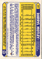 1987 O-Pee-Chee Darryl Motley #99