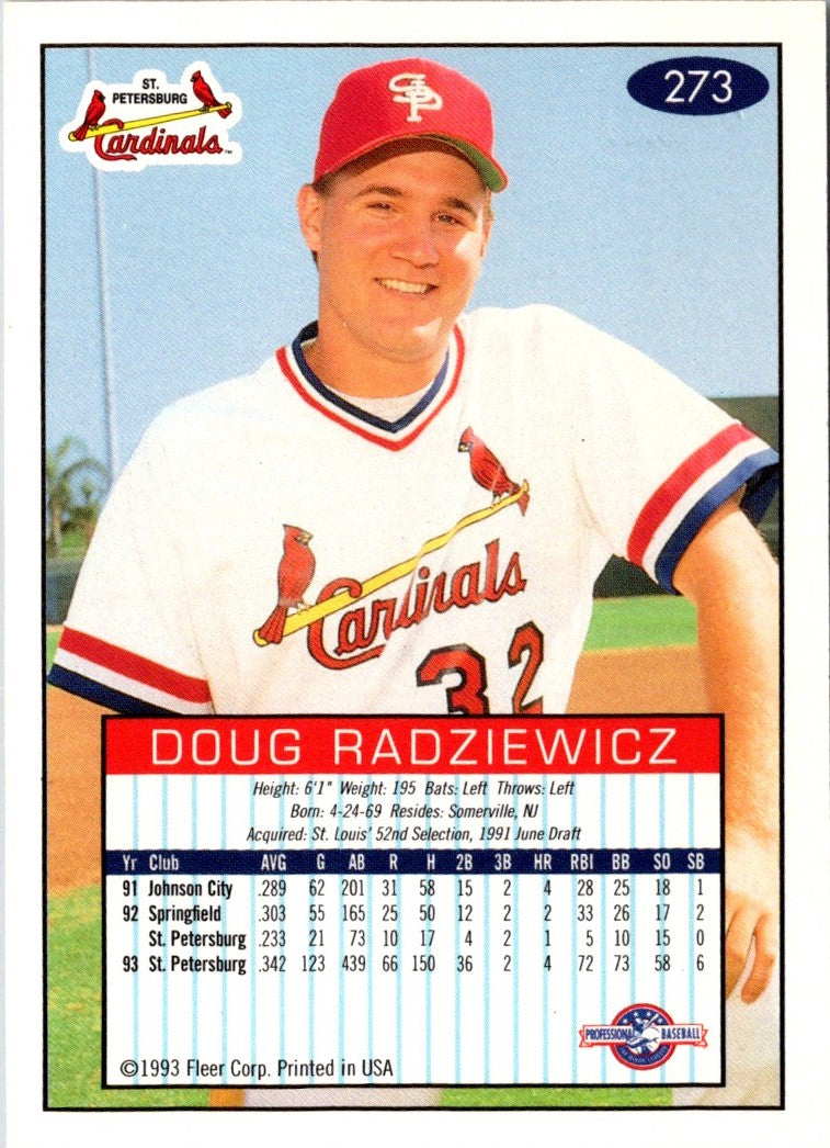 1993 Fleer Excel Doug Radziewicz