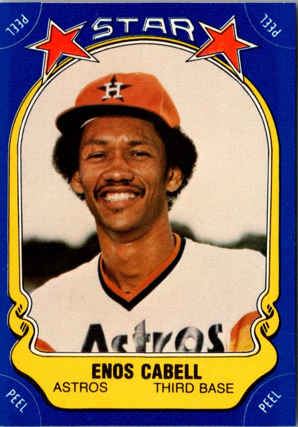 1981 Fleer Star Stickers Enos Cabell #36