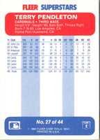 1988 Fleer SuperStars Terry Pendleton #27