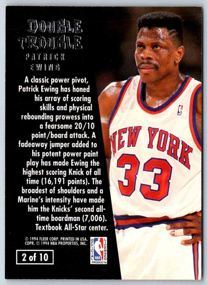 1995 Fleer Ultra Patrick Ewing