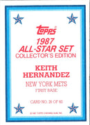 1987 Topps Glossy Keith Hernandez