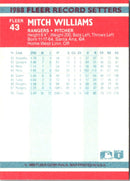 1988 Fleer Record Setters Mitch Williams