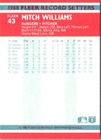 1988 Fleer Record Setters Mitch Williams #43